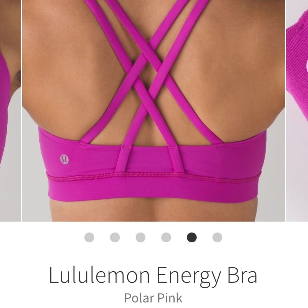 Lululemon energy bra - polar bear pink